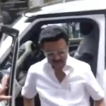 திமுக தலைவர் மு.க.ஸ்டாலின் அண்ணா அறிவாலயம் வருகை