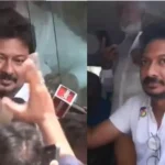 எதிர்க்கட்சித் தலைவர் உதயநிதி ஸ்டாலின் காவல் நிலையத்தில் இருந்து வெளியே வருகிறார்