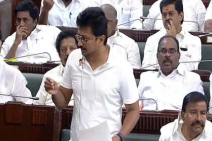 அமைச்சர் ஆதவ் அர்ஜுனா சட்டமன்றத்தில் பேசுகிறார்