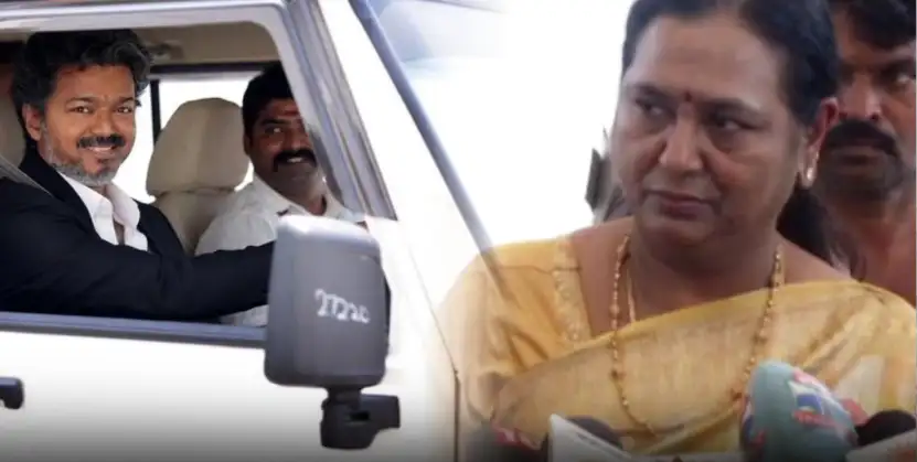 பிரேமலதா விஜயகாந்த் செய்தியாளர்களிடம் பேசுகிறார்