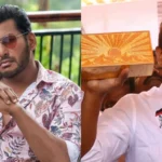 நடிகர் விஷால் நேர்காணல் அளிக்கும் காட்சி