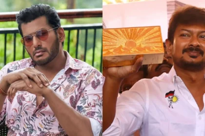 நடிகர் விஷால் நேர்காணல் அளிக்கும் காட்சி