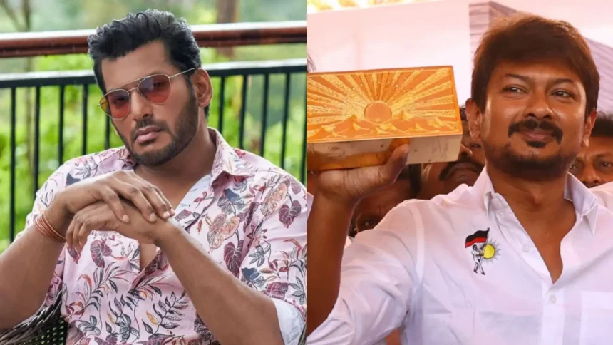 நடிகர் விஷால் நேர்காணல் அளிக்கும் காட்சி