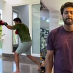 நடிகர் விஜய் உடற்பயிற்சி செய்யும் காட்சி