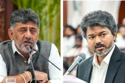 தமிழ்நாடு முதலமைச்சர் விஜய்யும் கர்நாடக முதலமைச்சர் டி.கே. சிவகுமாரும் சந்திப்பு