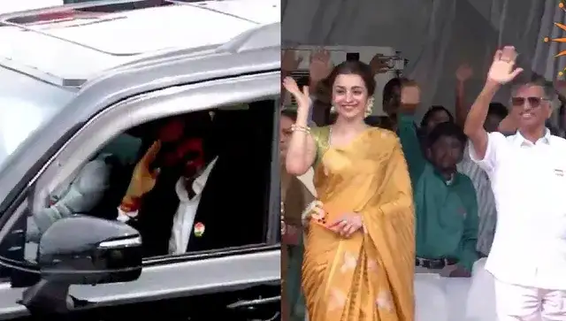 முதலமைச்சர் விஜய்க்கு கையசைத்து டாடா காட்டும் நடிகை திரிஷா