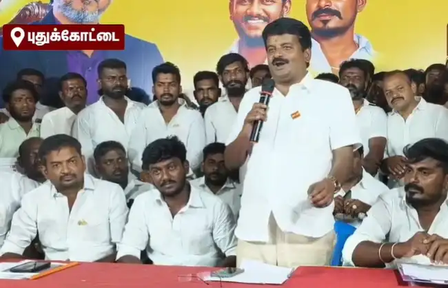 முன்னாள் அமைச்சர் சி.விஜயபாஸ்கர் தவெக நிர்வாகிகள் கூட்டத்தில் பேசுகிறார்