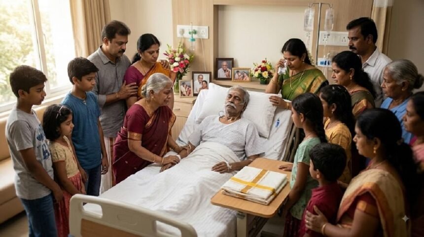 ஒருவர் உயில் எழுதும் காட்சி