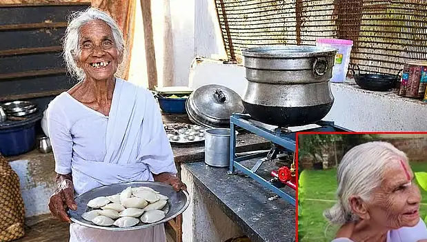 1 ரூபாய் இட்லி பாட்டி கமலாத்தாள் மாவட்ட ஆட்சியரிடம் மனு அளிக்கும் காட்சி
