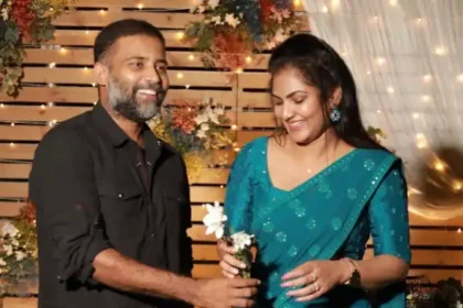 நடிகர் தினேஷ் மற்றும் விஜே எழிலரசி காதல் அறிவிப்பு புகைப்படம்