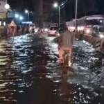 பீகாரில் வெள்ளத்தால் பாதிக்கப்பட்ட பகுதியின் காட்சி