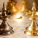 பளபளப்பான பித்தளை விளக்கு
