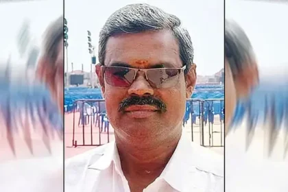 அரசுப் பேருந்து ஓட்டுநர் வெங்கடசாமி உருவப்படம்