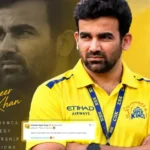 சென்னை சூப்பர் கிங்ஸ் அணியின் புதிய தலைமை பயிற்சியாளர் ஜாஹீர் கான்