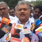 மாகா தலைவர் ஜி.கே.வாசன் பேட்டியளிக்கிறார்