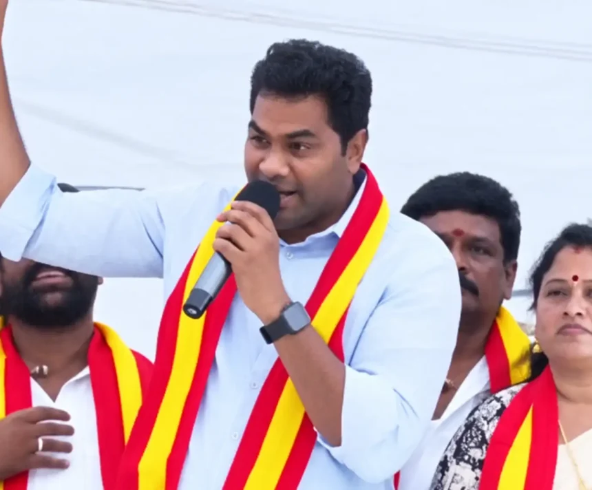 மதுராந்தகம் தொகுதி பிரச்சாரத்தில் அமைச்சர் ஆதவ் அர்ஜுனா