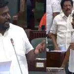 அமைச்சர் ராஜ்மோகன் செய்தியாளர்களை சந்திக்கும் காட்சி