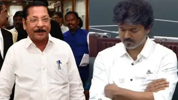 திமுக அமைப்பு செயலாளர் ஆர்.எஸ்.பாரதி பொதுக்கூட்டத்தில் பேசுகிறார்