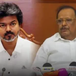 திமுக முன்னாள் அமைச்சர் ரகுபதி செய்தியாளர்களை சந்திக்கும் காட்சி