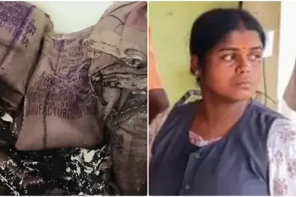 சேலம் ரேஷன் கடையில் தீ விபத்து ஏற்பட்ட பகுதி