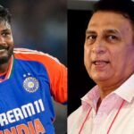 இந்திய கிரிக்கெட் வீரர் சஞ்சு சாம்சன் பேட்டிங் செய்வது