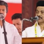 திமுக தலைவர் மு.க.ஸ்டாலின் பத்திரிகையாளர் சந்திப்பில் பேசுகிறார்