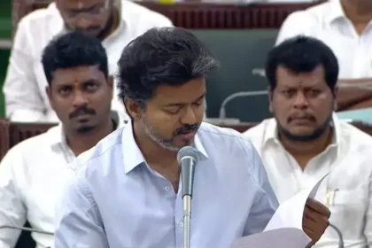 தமிழ்நாடு முதலமைச்சர் விஜய் ஒலிம்பிக் நகரம் அமைப்பது குறித்து அறிவிக்கிறார்