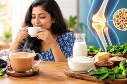 டீ கோப்பையுடன் ஒருவர்