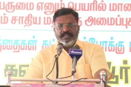 விடுதலைச் சிறுத்தைகள் கட்சித் தலைவர் தொல். திருமாவளவன்