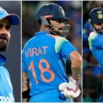 கிரிக்கெட் வீரர் விராட் கோலி பேட்டிங் செய்யும் காட்சி