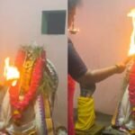 விநாயகப் பெருமானுக்கு முதல் பூஜை செய்யும் பெண் பக்தர்