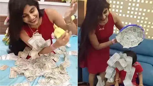 பணம் காட்டி ரீல்ஸ் வெளியிடும் பெண் யூடியூபர் மதுமிதா