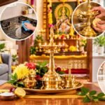 ஆயுத பூஜை பண்டிகைக்காக வீட்டை சுத்தம் செய்யும் பெண்