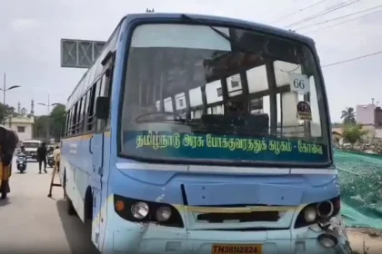 கோவை பேருந்து விபத்து: உயிரிழந்த ஓட்டுநர் மார்ட்டின் மற்றும் பாதிக்கப்பட்ட ஆட்டோ.