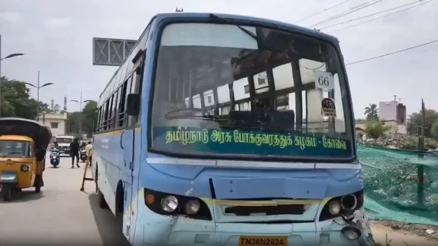 கோவை பேருந்து விபத்து: உயிரிழந்த ஓட்டுநர் மார்ட்டின் மற்றும் பாதிக்கப்பட்ட ஆட்டோ.