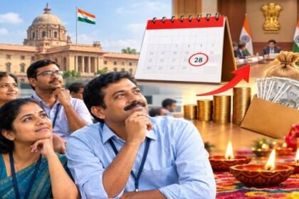மத்திய அரசு ஊழியர்கள் அகவிலைப்படி உயர்வு குறித்த அறிவிப்பை எதிர்பார்க்கும் காட்சி