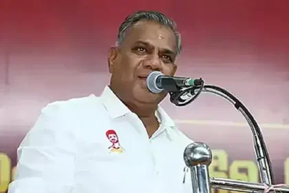 தமிழக ஊரக வளர்ச்சி மற்றும் நீர்வளத்துறை அமைச்சர் கே.கே.எஸ்.எஸ்.ஆர். ராமச்சந்திரன் மாநாட்டில் பேசுகிறார்