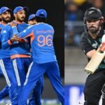 டேரில் மிட்செல் பேட்டிங் செய்யும் காட்சி